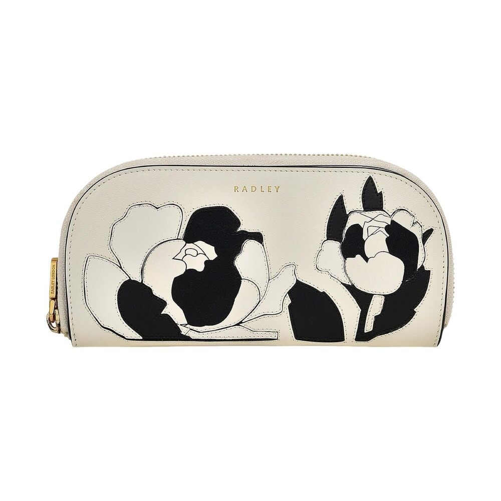 3904 London Liverpool Street Icon Abstract Floral Large Bifold Wallet Chalk